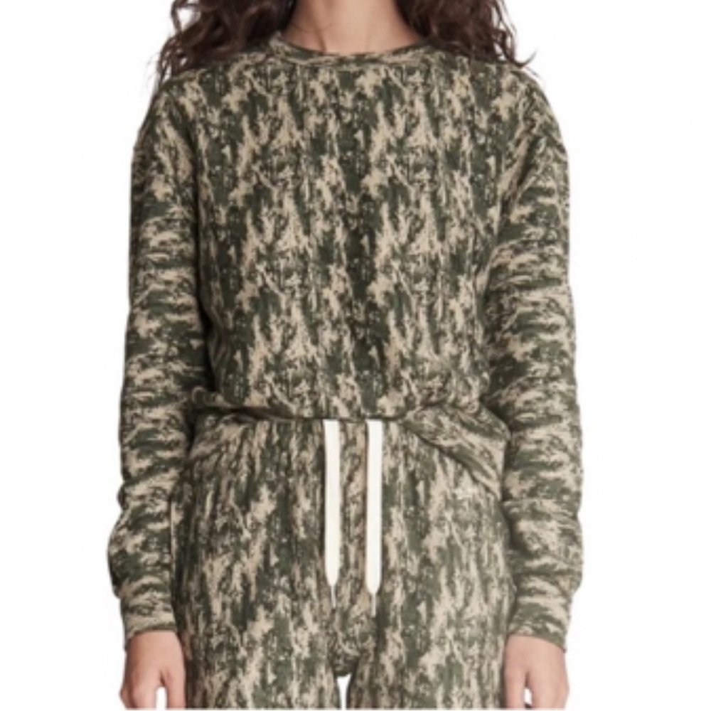 Rag & Bone City Terry Sweatshirt in Army Multi
